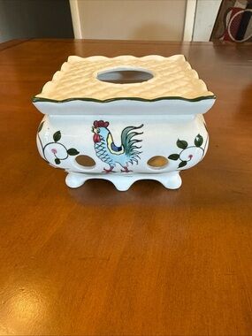 Stangl Rooster Candle Warmer HANDPAINTED Japan